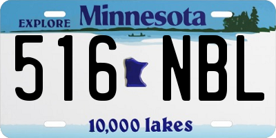 MN license plate 516NBL