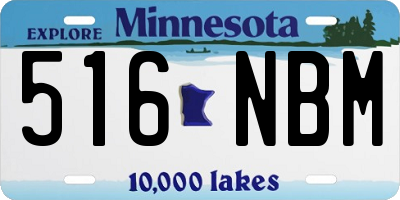 MN license plate 516NBM