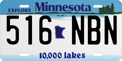 MN license plate 516NBN