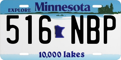 MN license plate 516NBP