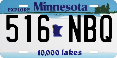 MN license plate 516NBQ