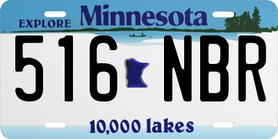 MN license plate 516NBR