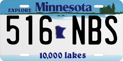 MN license plate 516NBS