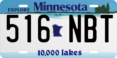 MN license plate 516NBT
