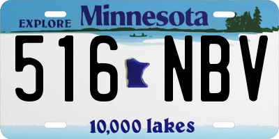 MN license plate 516NBV