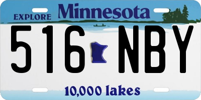 MN license plate 516NBY