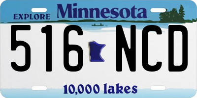MN license plate 516NCD