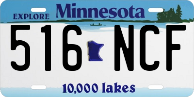 MN license plate 516NCF