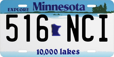 MN license plate 516NCI