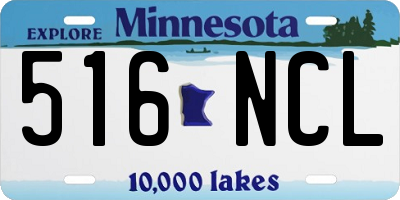 MN license plate 516NCL