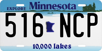 MN license plate 516NCP
