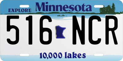 MN license plate 516NCR