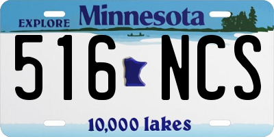MN license plate 516NCS