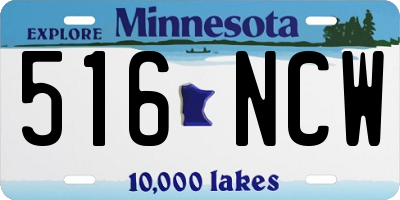 MN license plate 516NCW