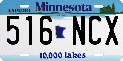MN license plate 516NCX