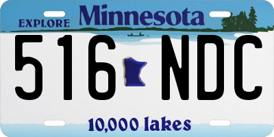 MN license plate 516NDC