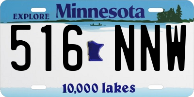 MN license plate 516NNW