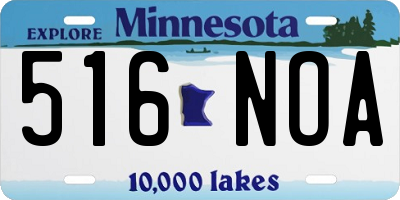 MN license plate 516NOA