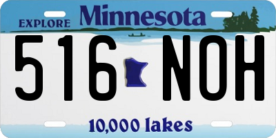 MN license plate 516NOH