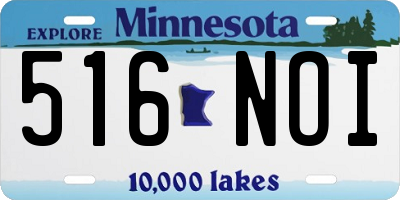 MN license plate 516NOI