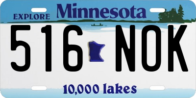 MN license plate 516NOK