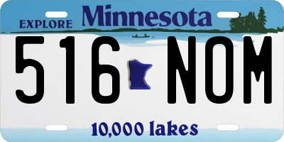 MN license plate 516NOM