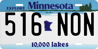 MN license plate 516NON
