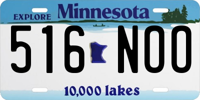 MN license plate 516NOO