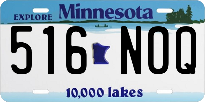 MN license plate 516NOQ