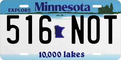 MN license plate 516NOT