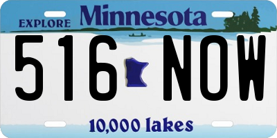 MN license plate 516NOW