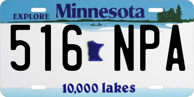 MN license plate 516NPA