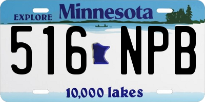 MN license plate 516NPB