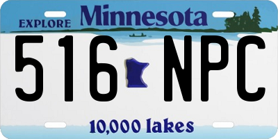 MN license plate 516NPC