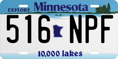 MN license plate 516NPF