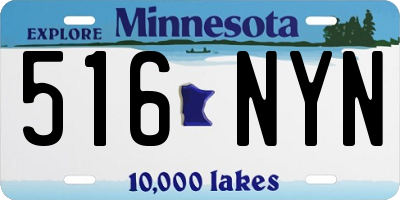 MN license plate 516NYN