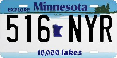 MN license plate 516NYR