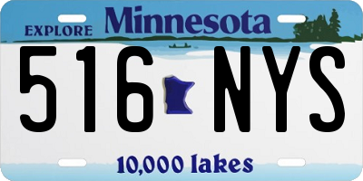 MN license plate 516NYS