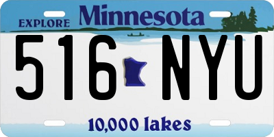 MN license plate 516NYU