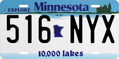 MN license plate 516NYX