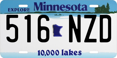 MN license plate 516NZD