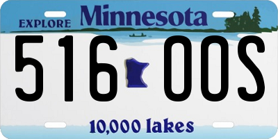 MN license plate 516OOS