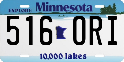 MN license plate 516ORI