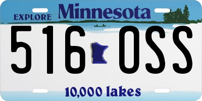 MN license plate 516OSS