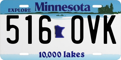 MN license plate 516OVK