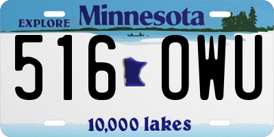 MN license plate 516OWU