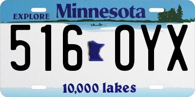 MN license plate 516OYX