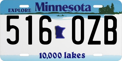 MN license plate 516OZB