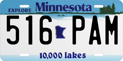 MN license plate 516PAM