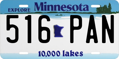MN license plate 516PAN